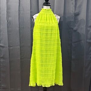 KENZIE WOMENS HALTER DRESS-Citron